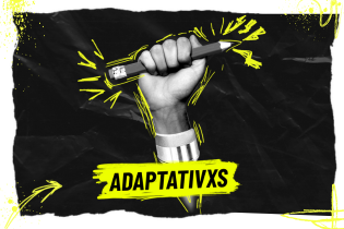 Image of a hand holding a lightning bolt with the text 'ADAPTATIVXS'