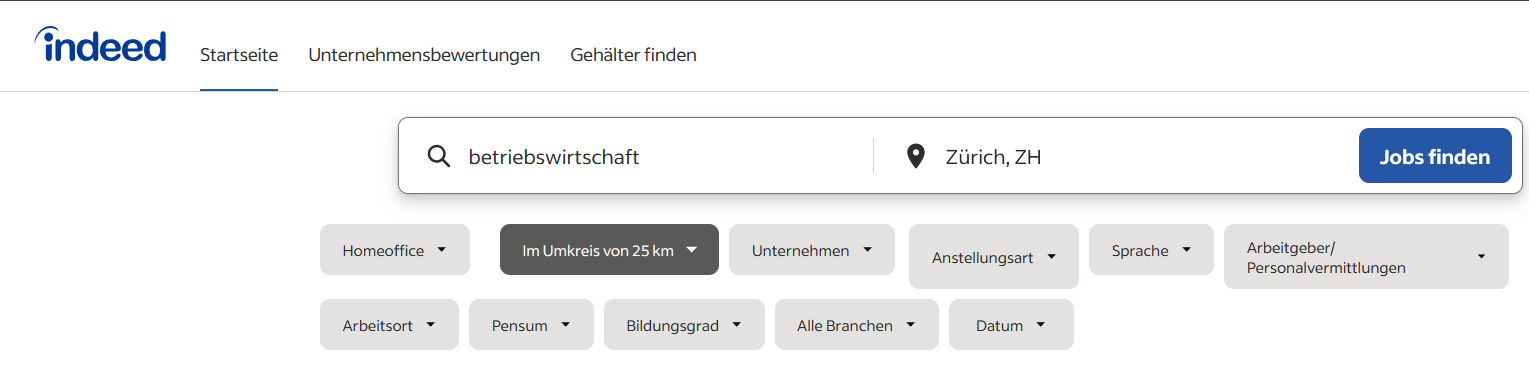 Indeed Betriebswirtschaft