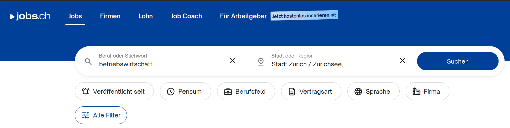 Jobs.ch Betriebswirtschaft