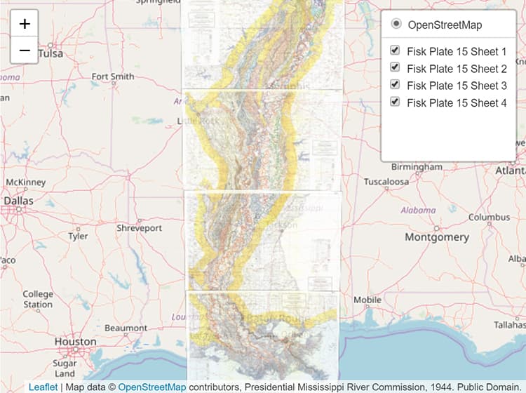 Leaflet.js (with OpenStreetMap tiles) example: Control which layers are currently visible & which can be hidden by the user.