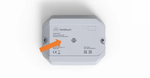 Position des NFC Tags am Juno Sensor