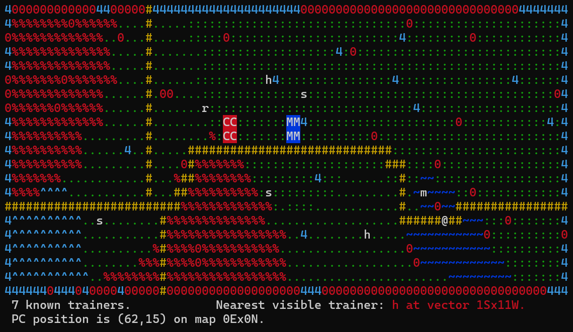 Terminal display for Pokemon with ASCII
