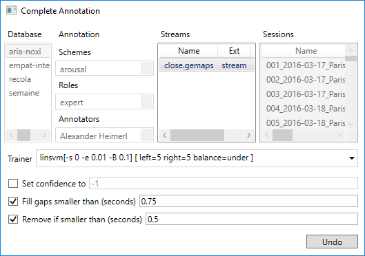 Annotation completion.