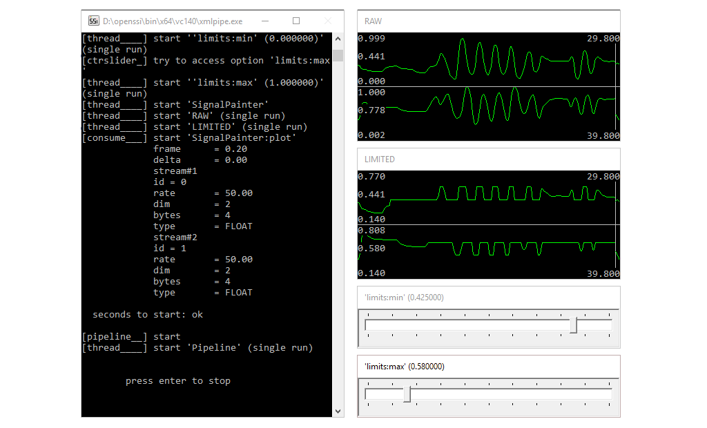 ControlSlider adds a slider to floating point options.