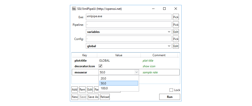 A graphical interface allows it to manage options and run pipelines with different configurations.