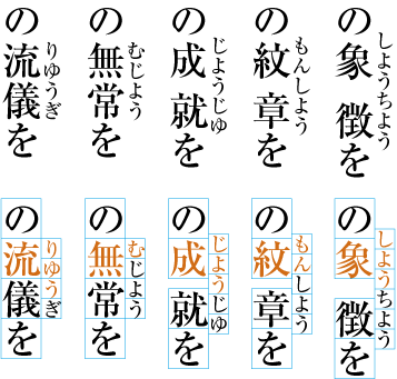 Example 2 distribution of jukugo-ruby.