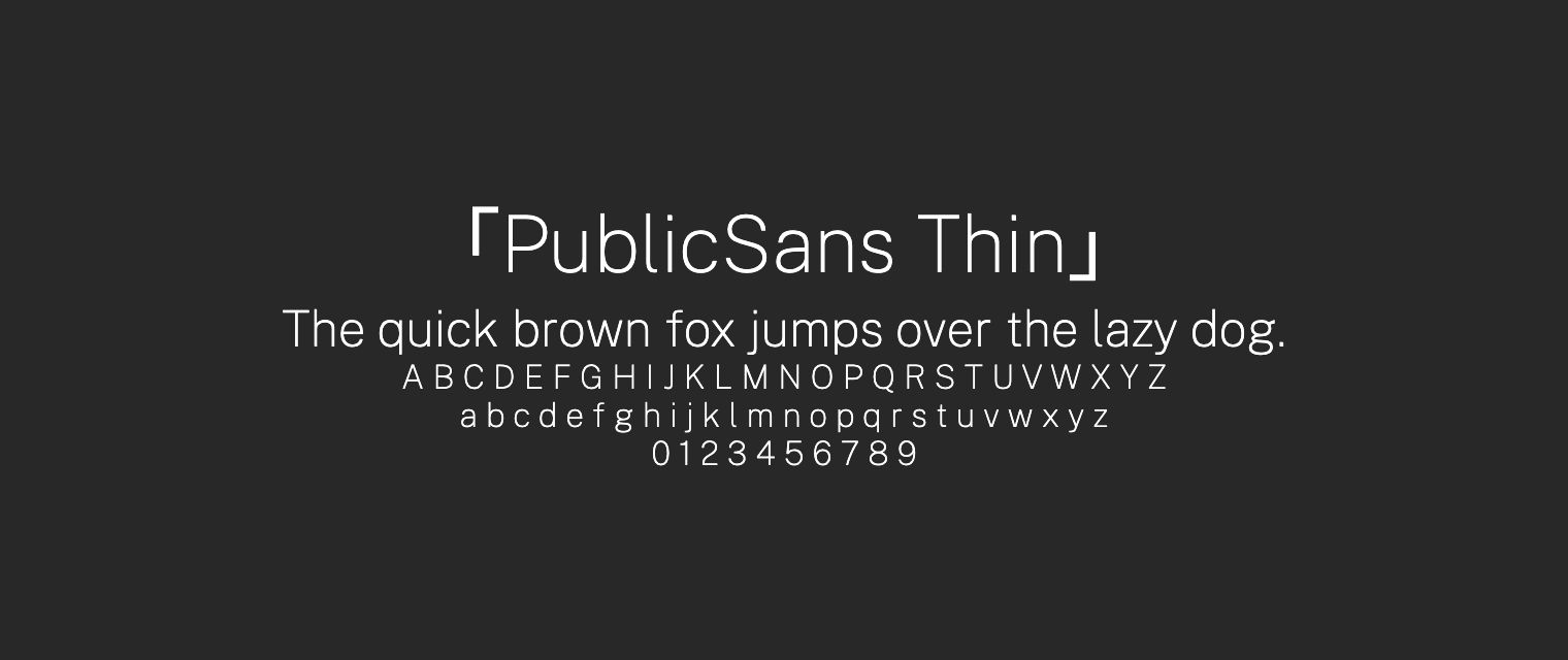 PublicSans-Thin