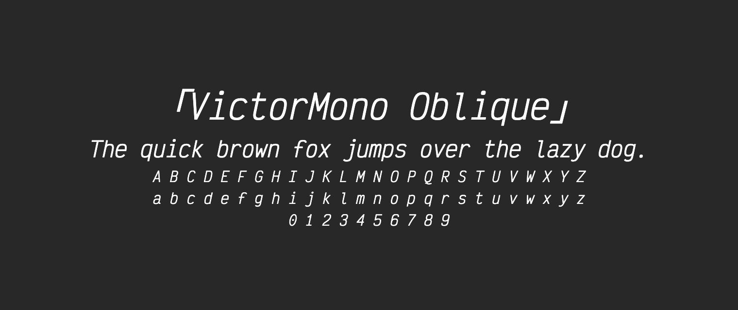 VictorMono-Oblique