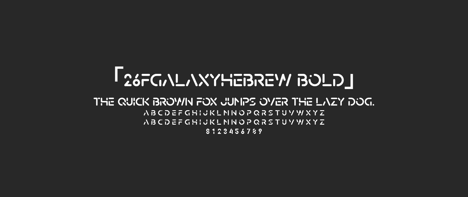 26FGalaxyHebrew-Bold字体预览