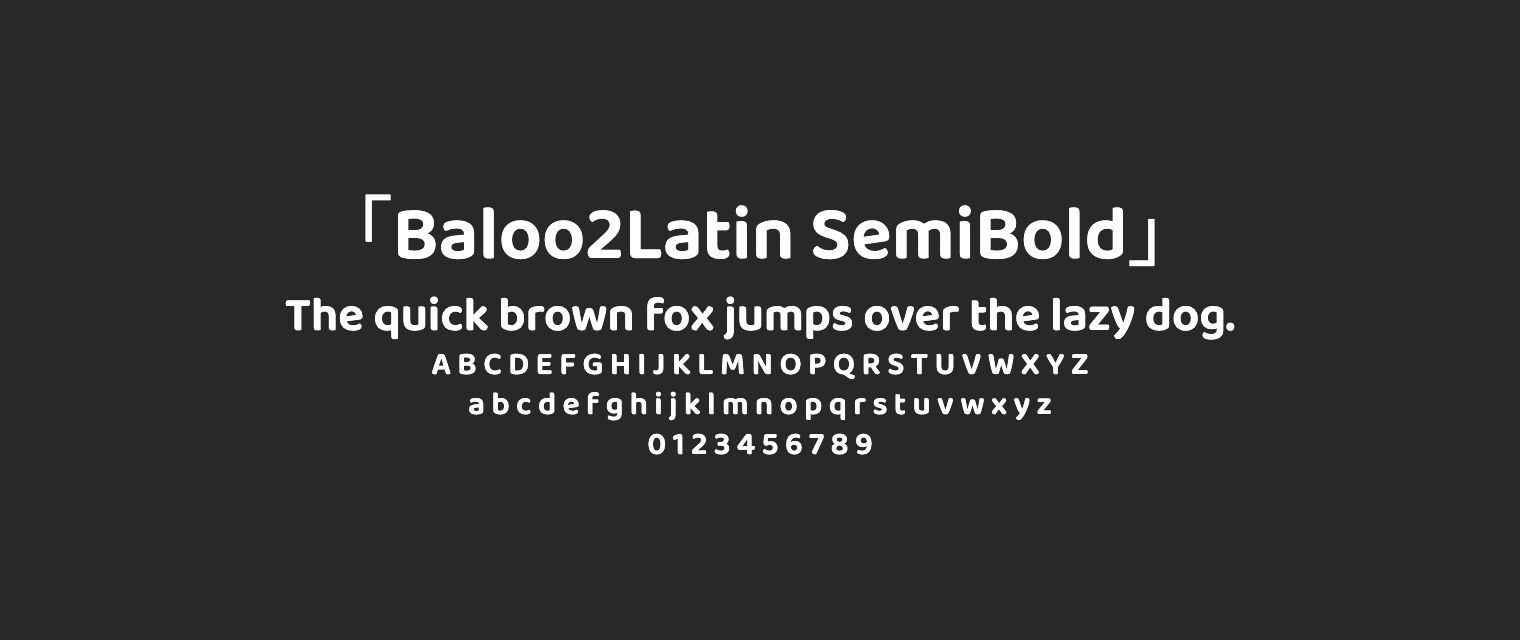 Baloo2Latin-SemiBold字体预览