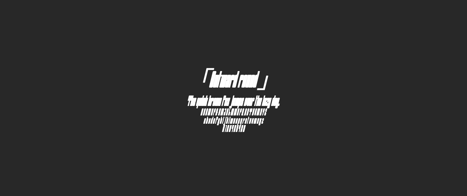 Outward-round字体预览