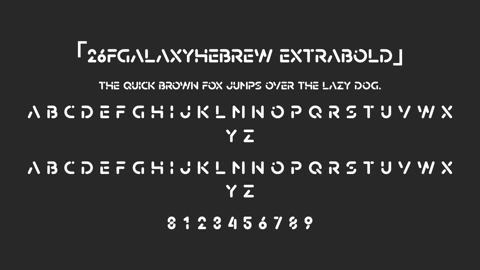26FGalaxyHebrew-ExtraBold字体预览