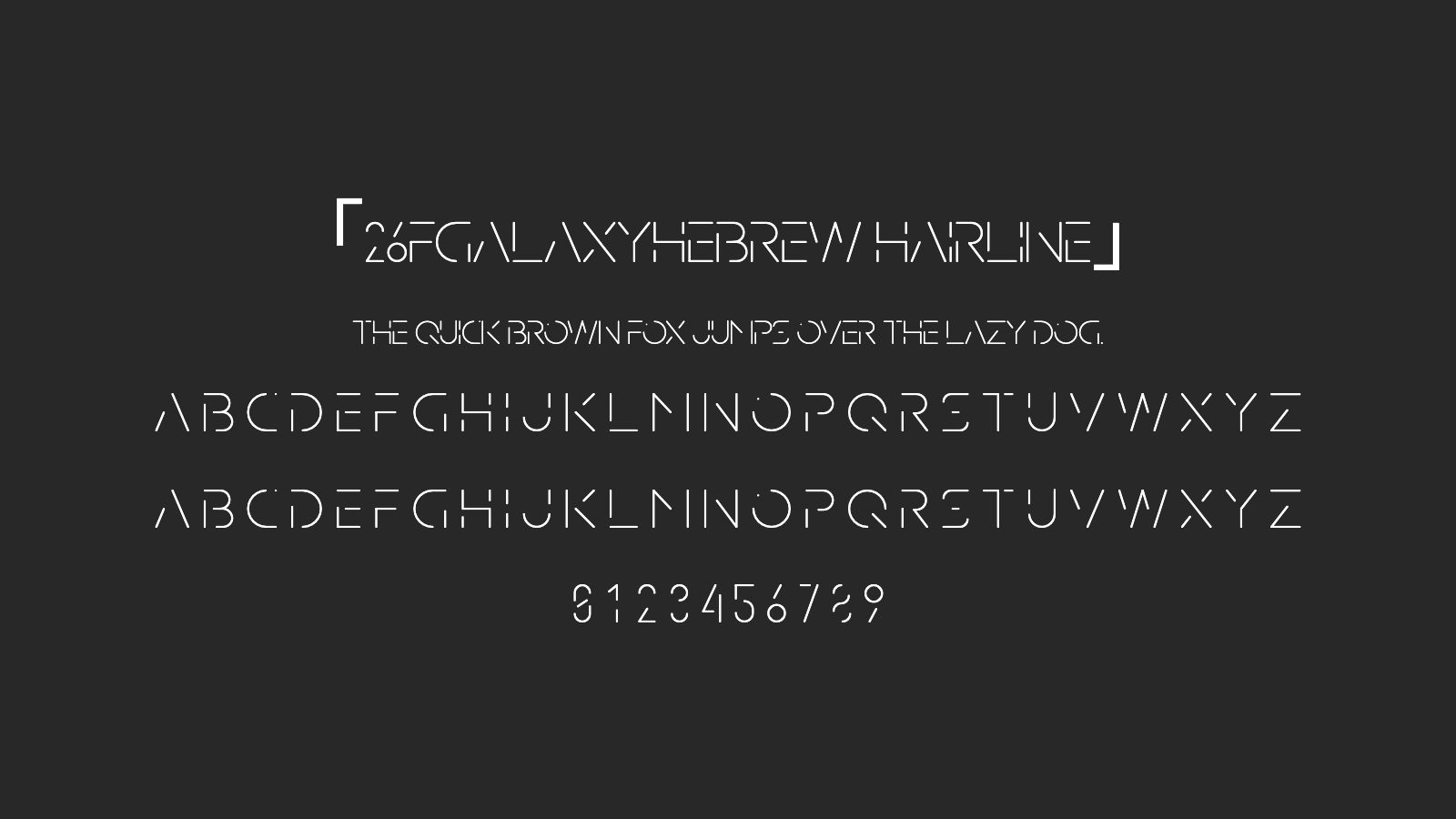26FGalaxyHebrew-Hairline字体预览