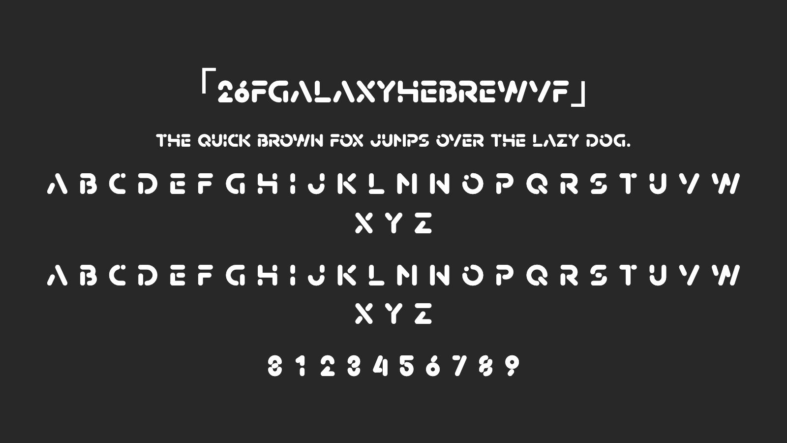 26FGalaxyHebrewVF字体预览