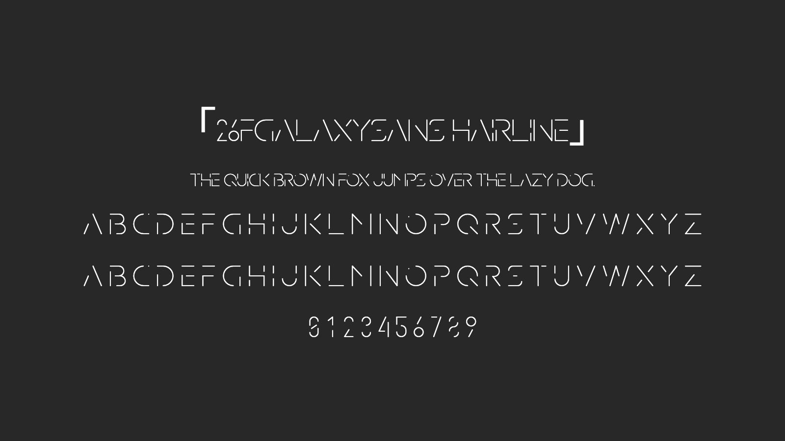 26FGalaxySans-Hairline字体预览