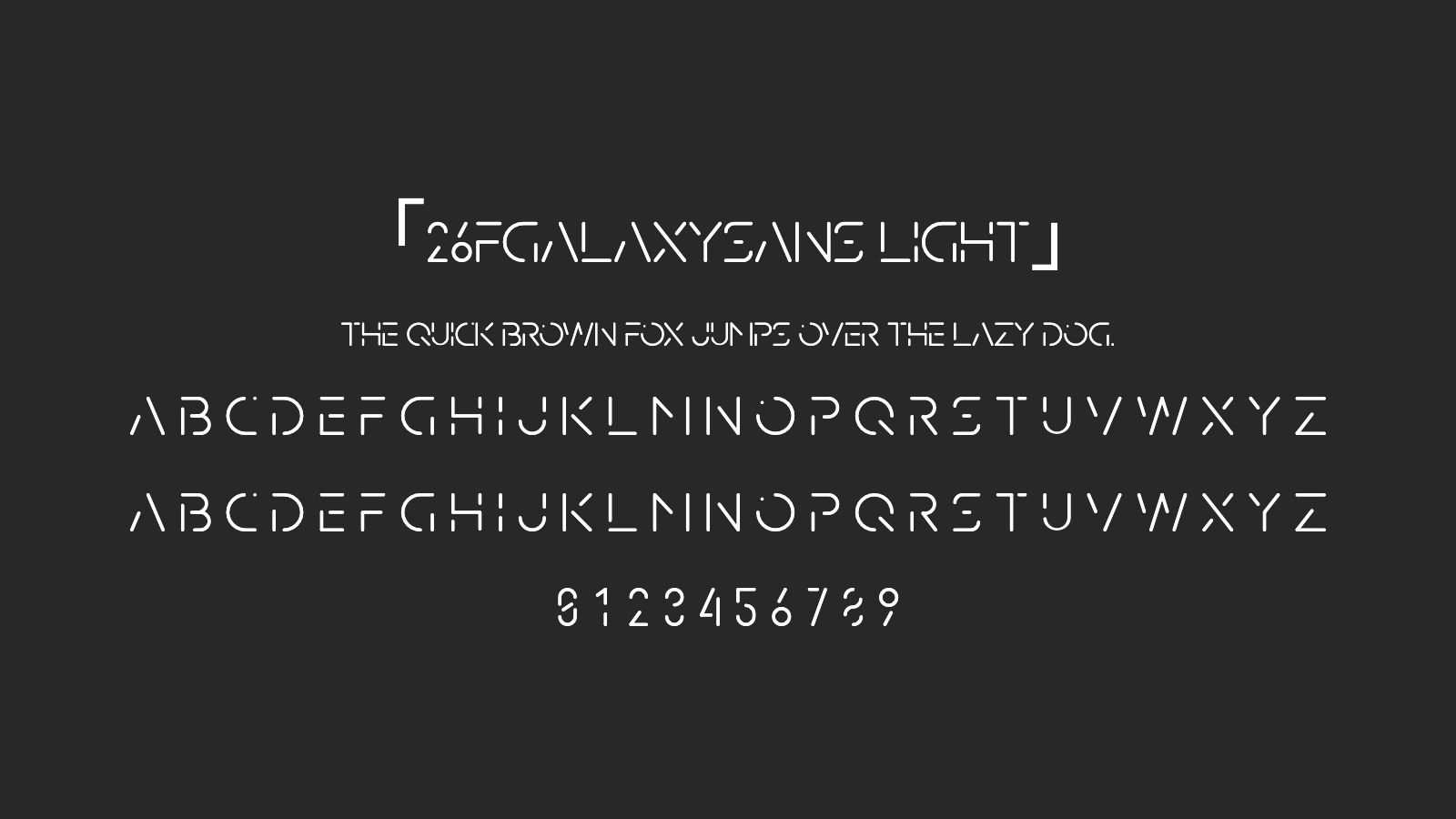 26FGalaxySans-Light字体预览
