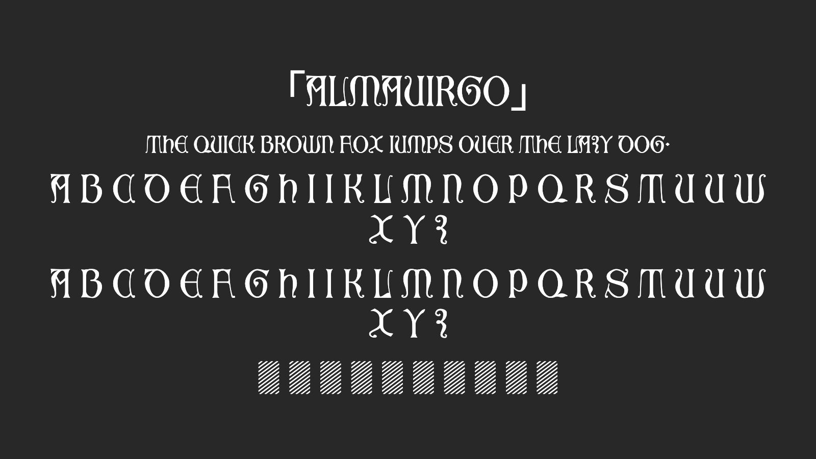 AlmaVirgo字体预览