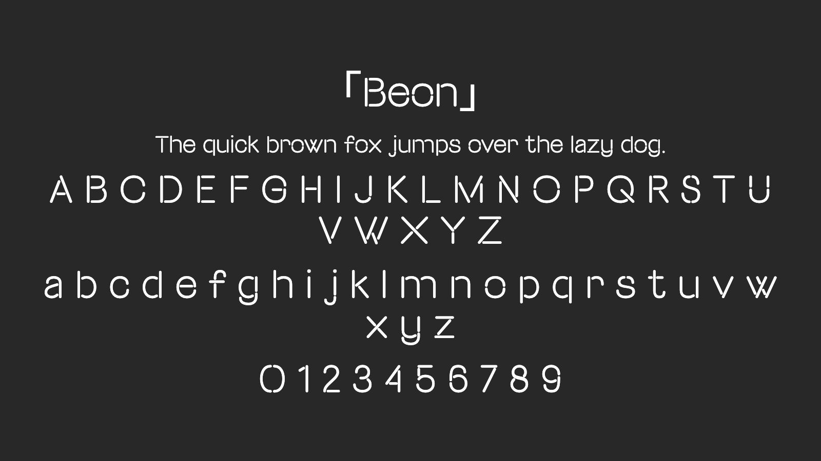 Beon字体预览