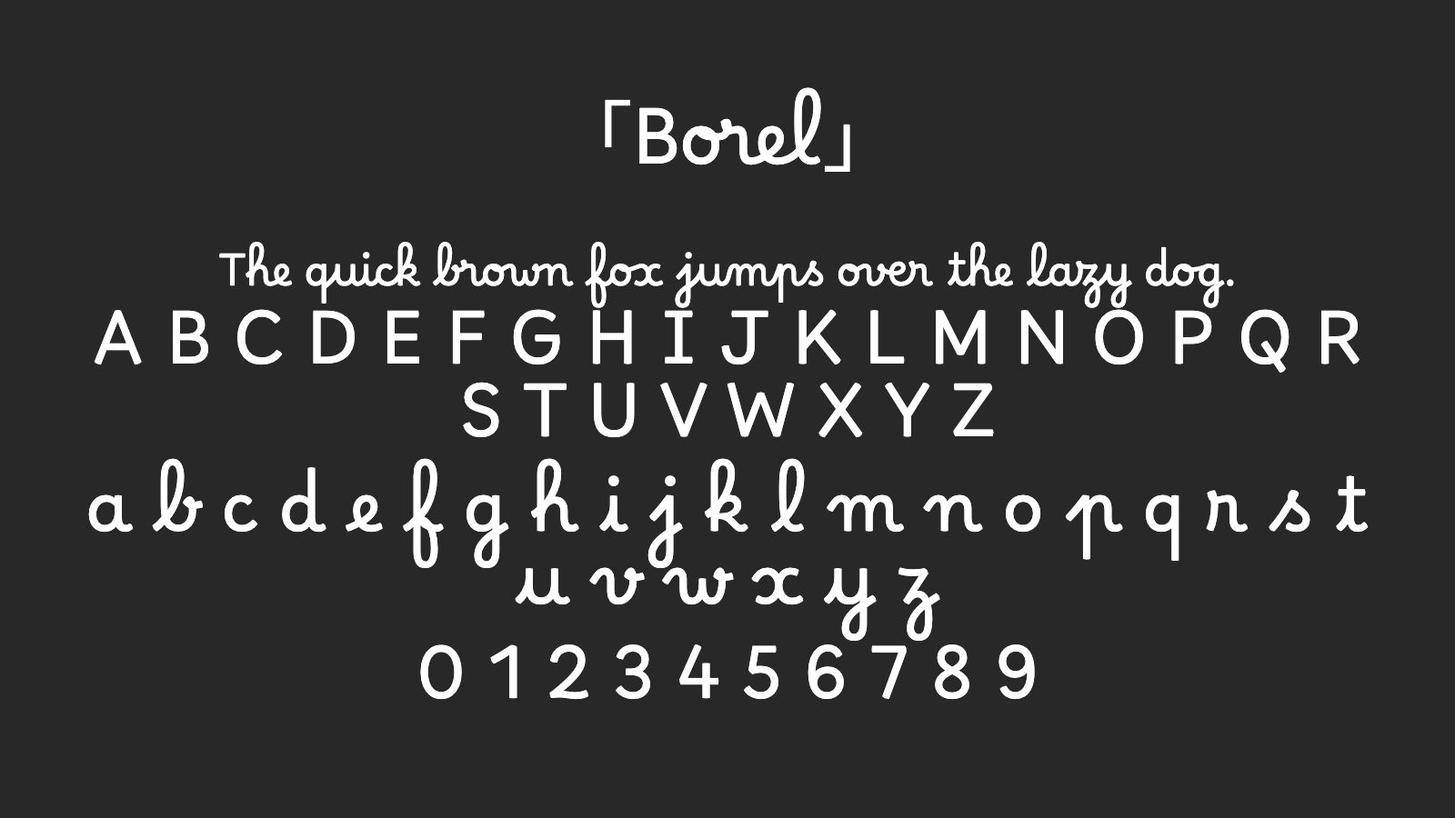 Borel字体预览