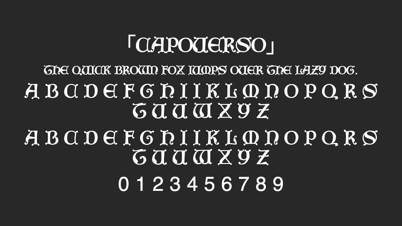 CapoVerso字体预览
