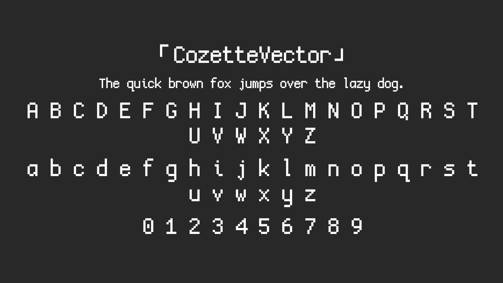 CozetteVector字体预览