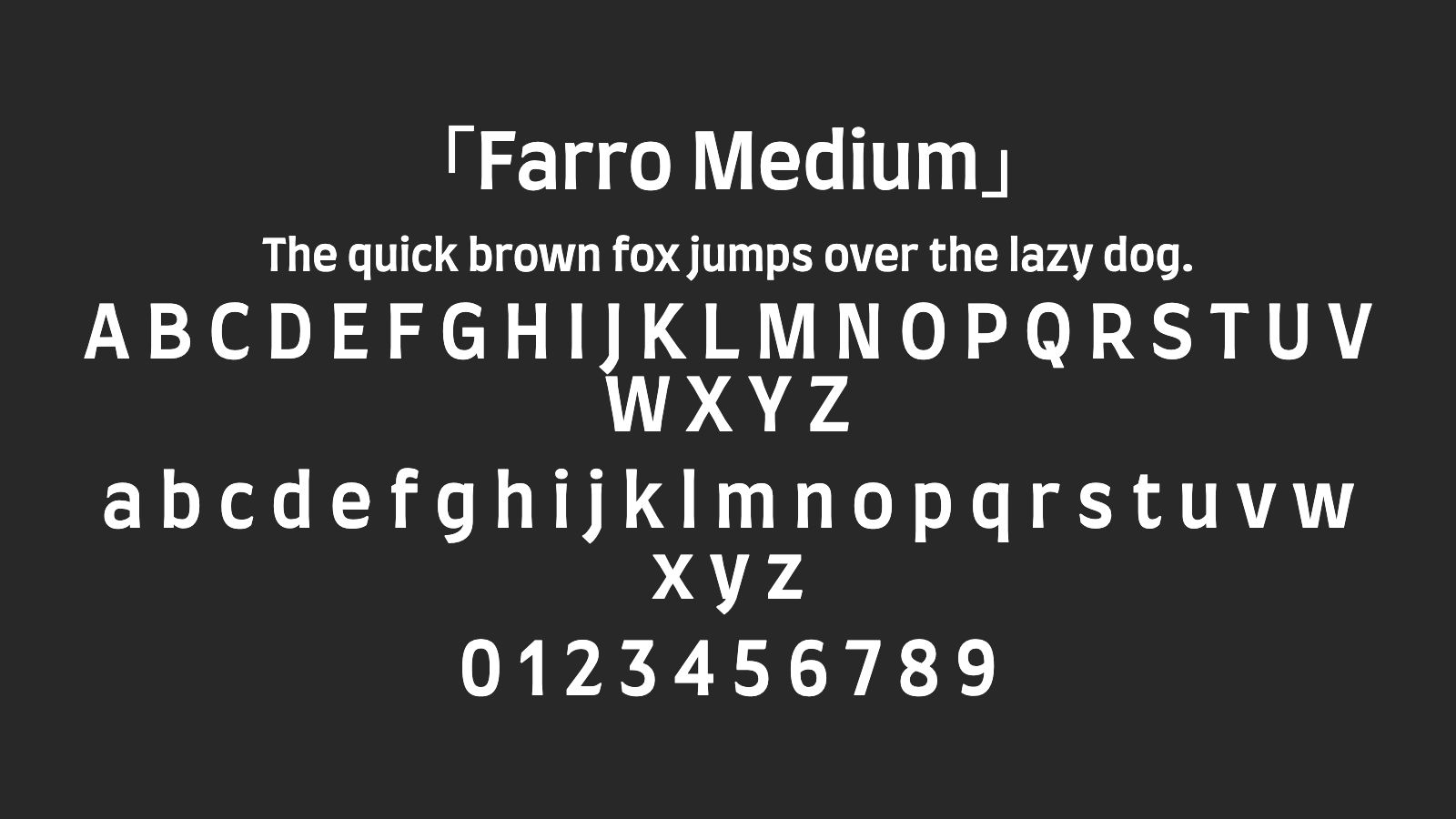 Farro-Medium字体预览