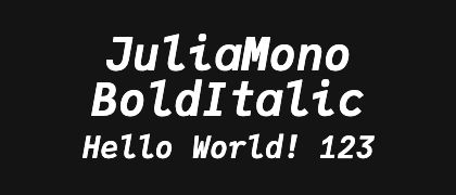 JuliaMono-BoldItalic