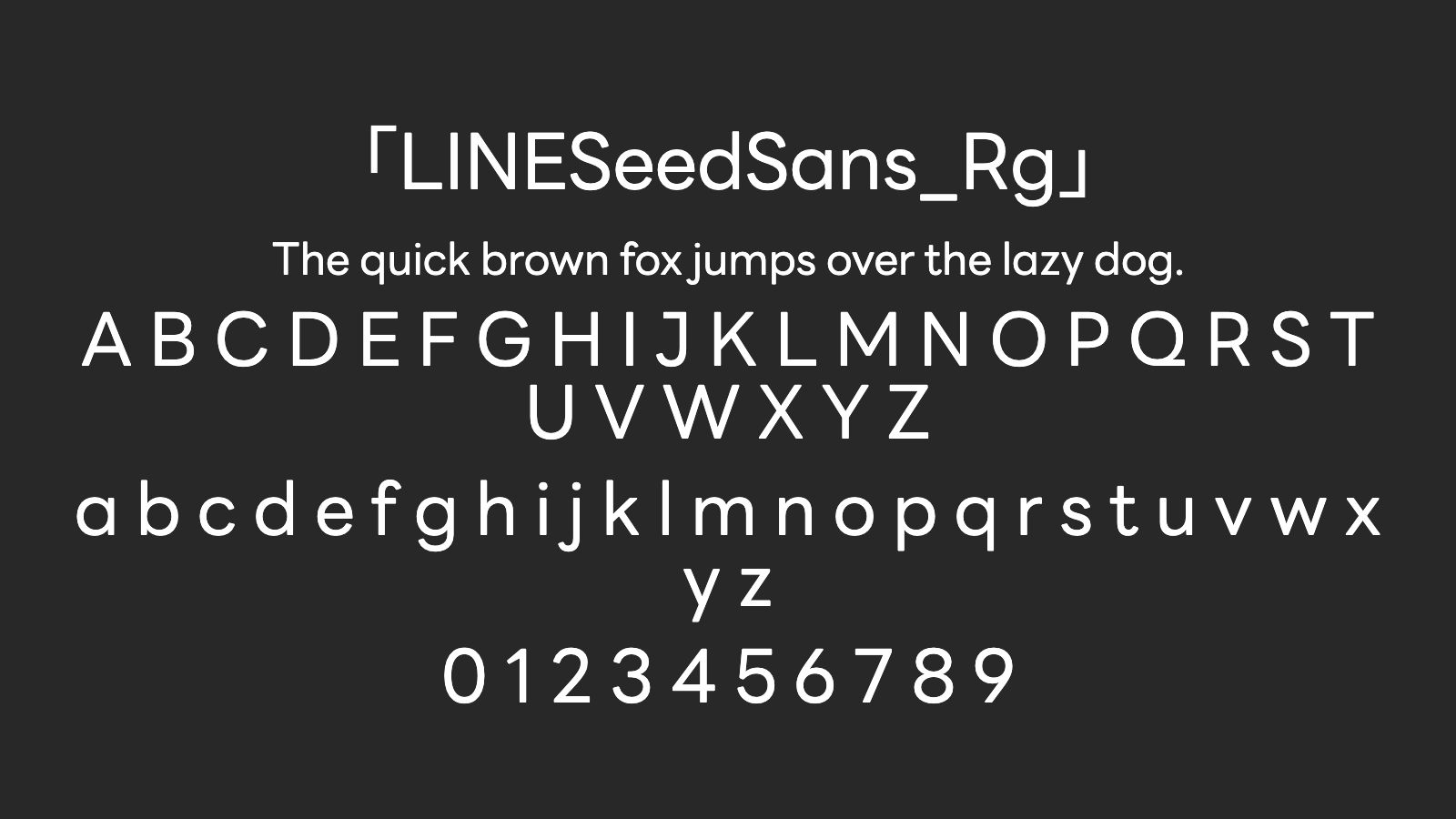 LINESeedSans_Rg字体预览