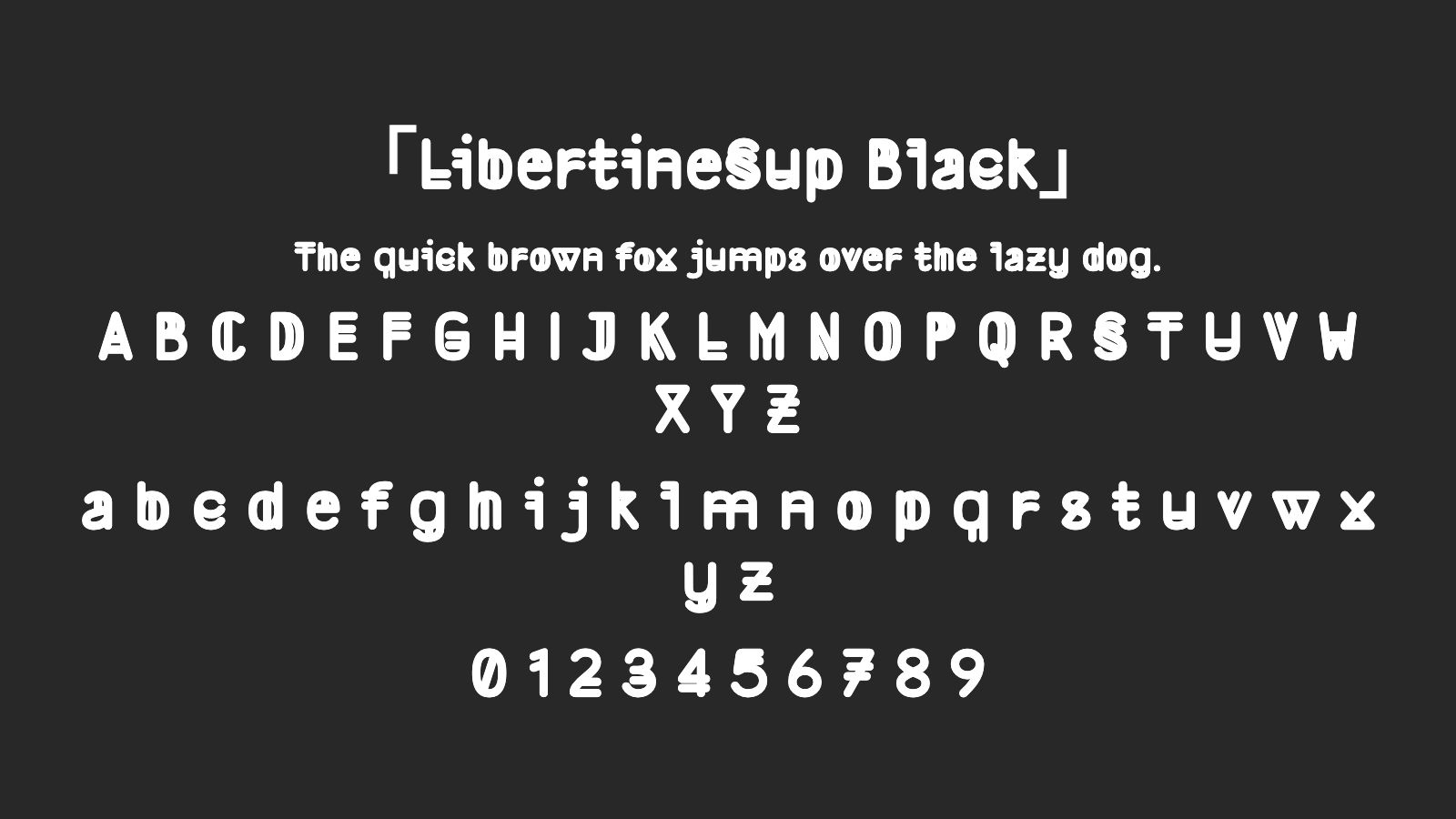 LibertineSup-Black字体预览