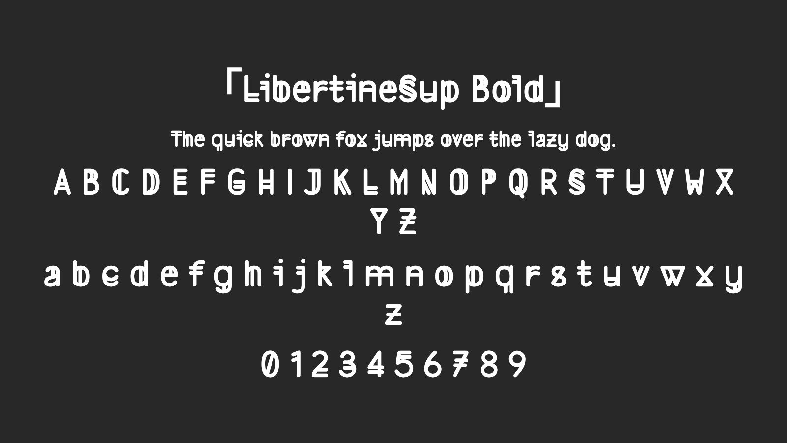 LibertineSup-Bold字体预览