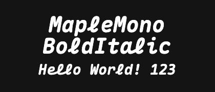 MapleMono-BoldItalic