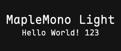 MapleMono-Light