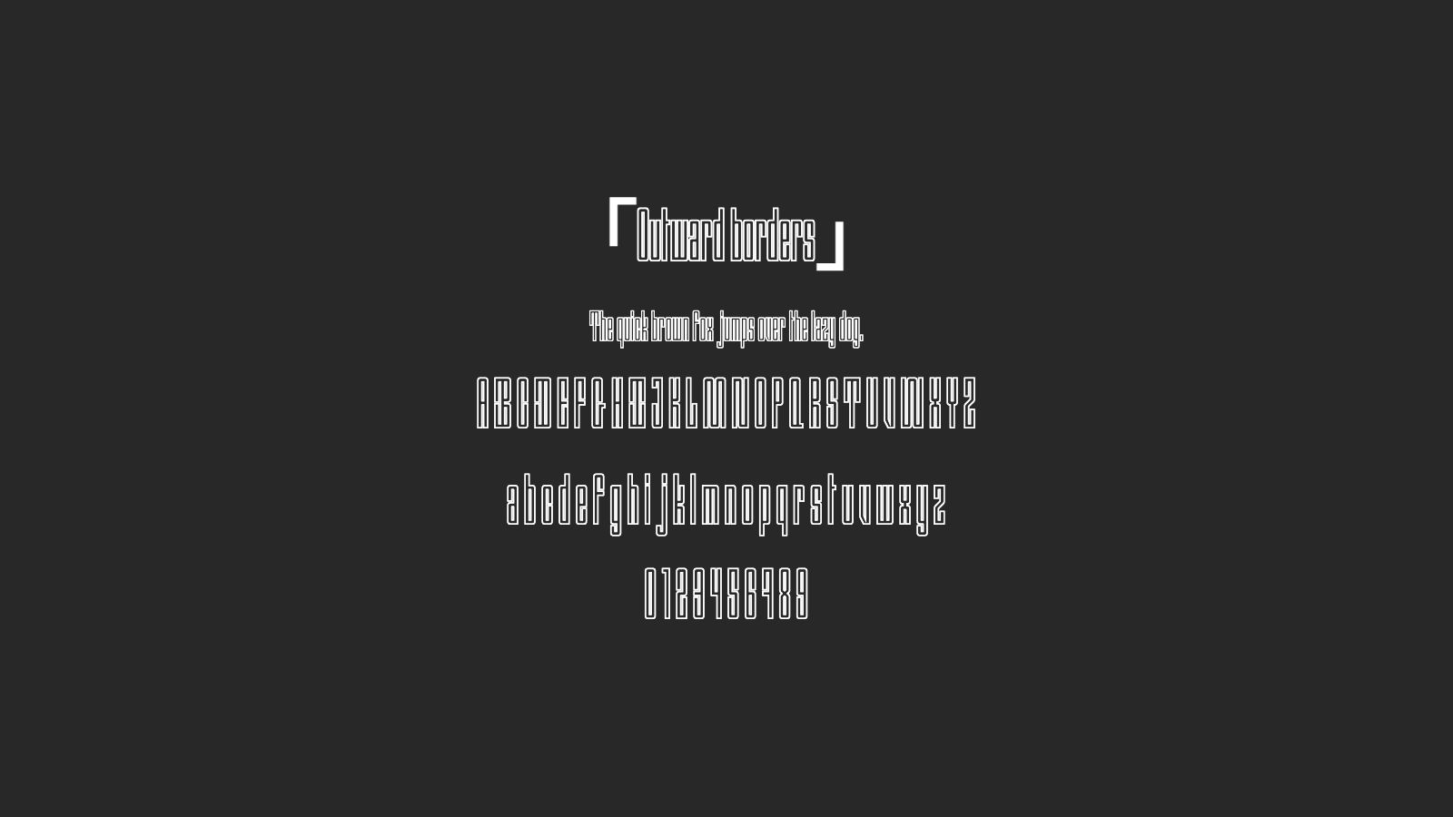 Outward-borders字体预览