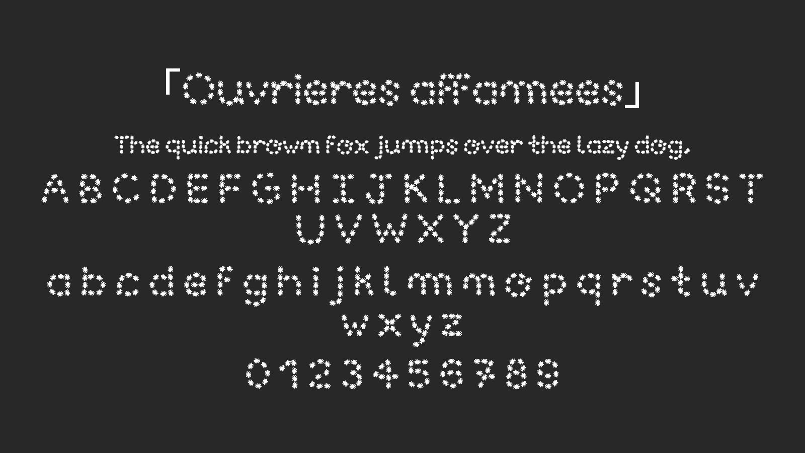 Ouvrieres-affamees字体预览