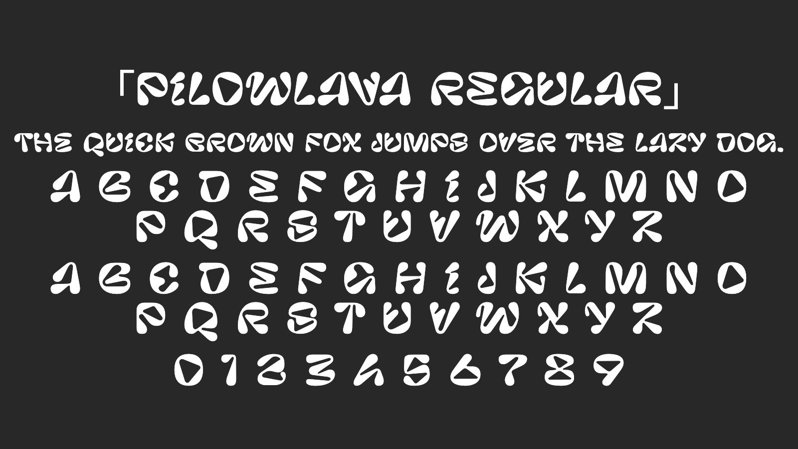 Pilowlava-Regular字体预览