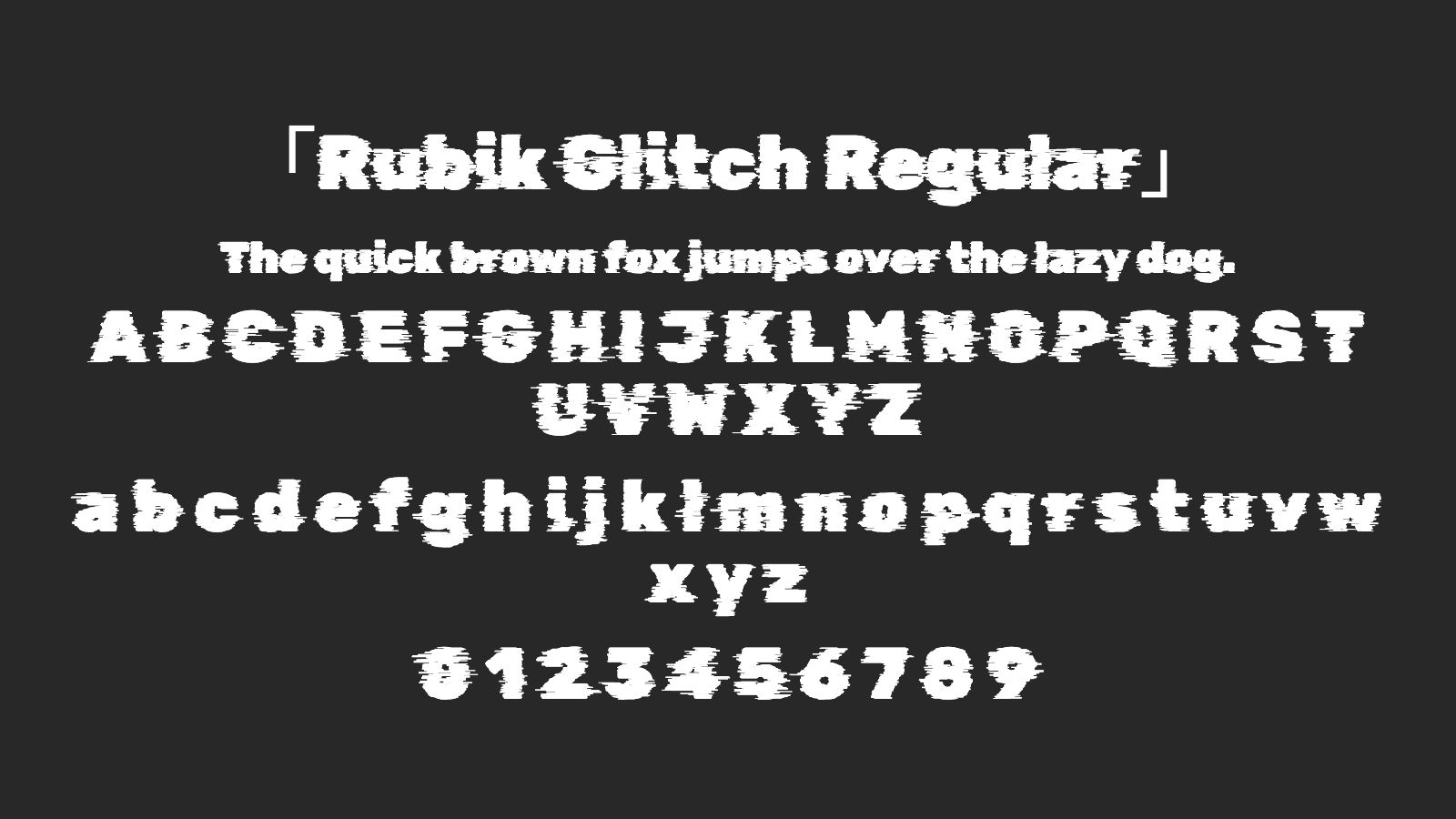 Rubik-Glitch-Regular字体预览