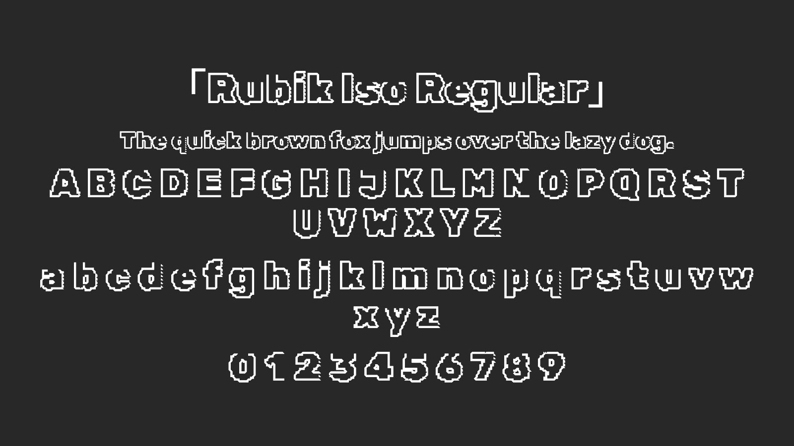 Rubik-Iso-Regular字体预览