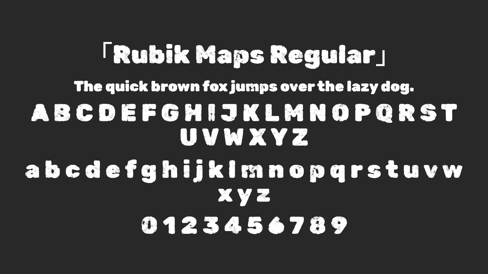 Rubik-Maps-Regular字体预览