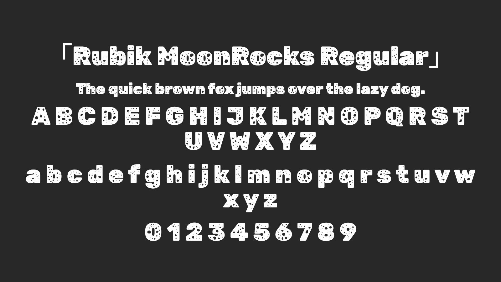 Rubik-MoonRocks-Regular字体预览