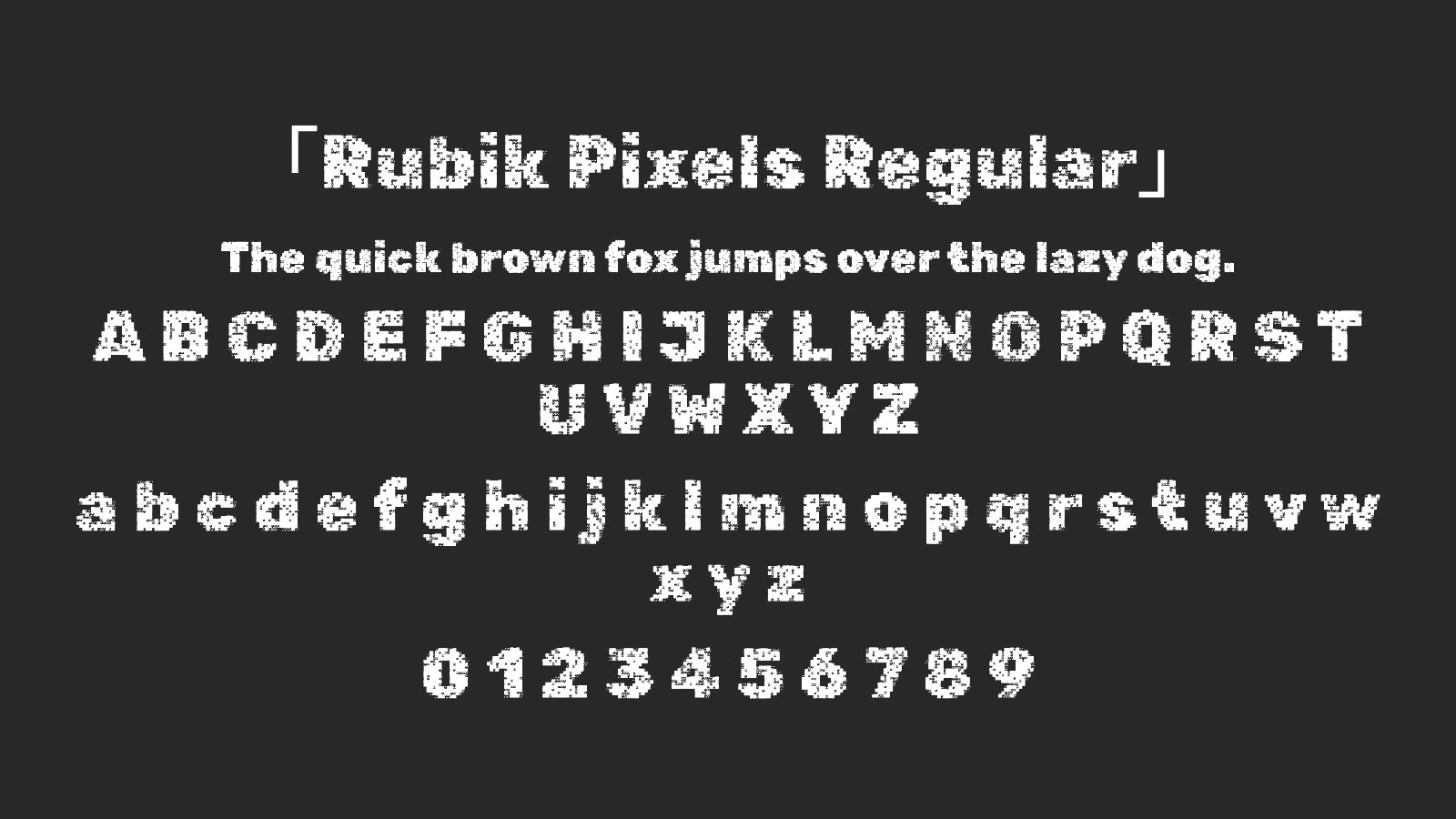 Rubik-Pixels-Regular字体预览