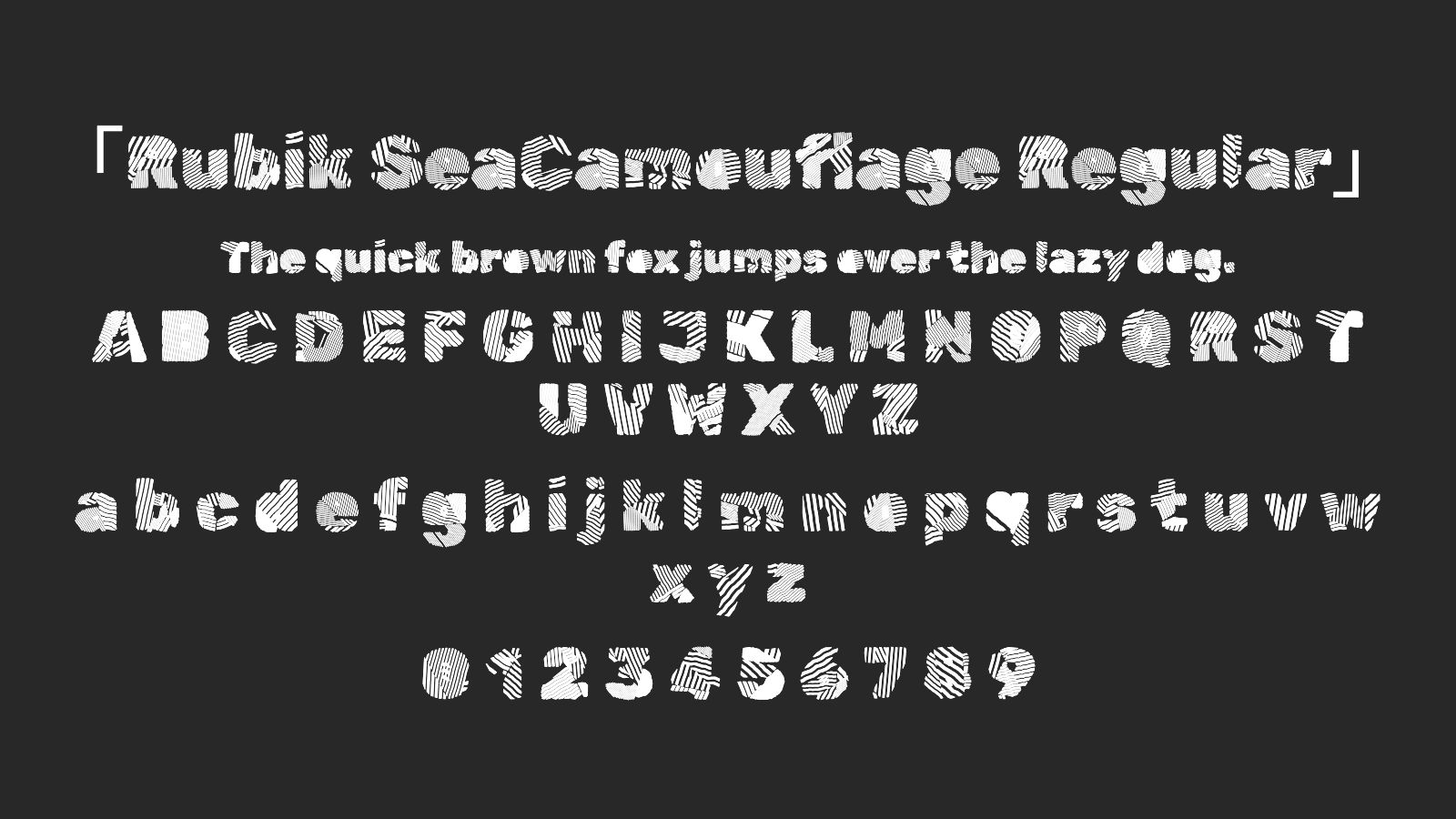Rubik-SeaCamouflage-Regular字体预览