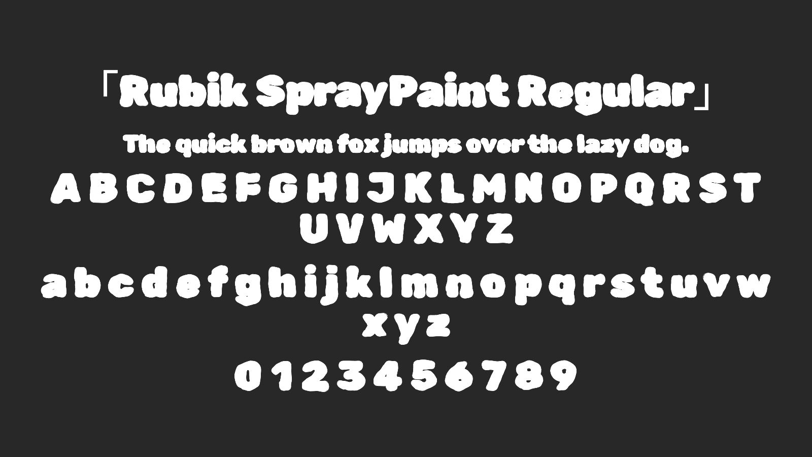 Rubik-SprayPaint-Regular字体预览