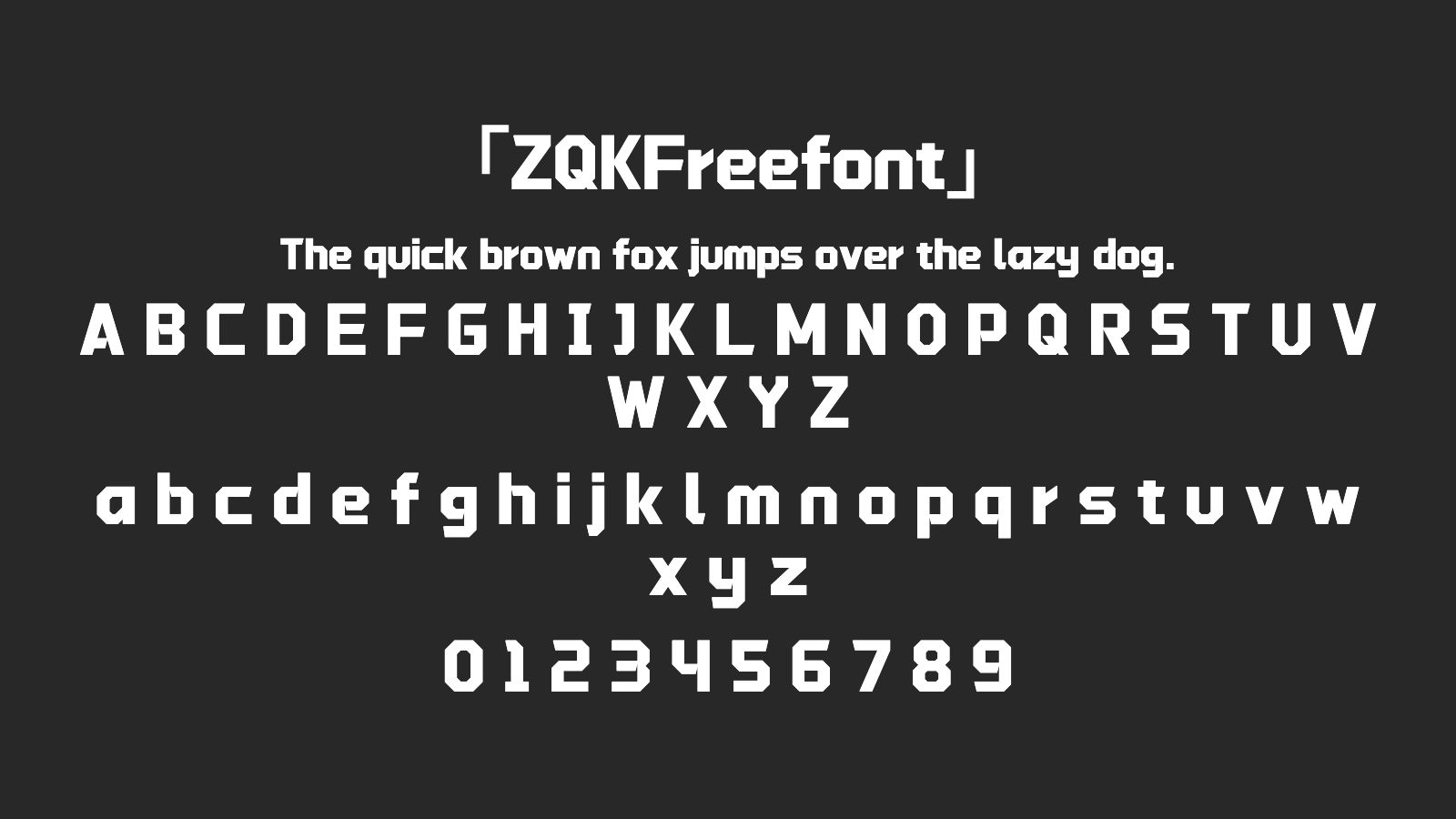 ZQKFreefont字体预览