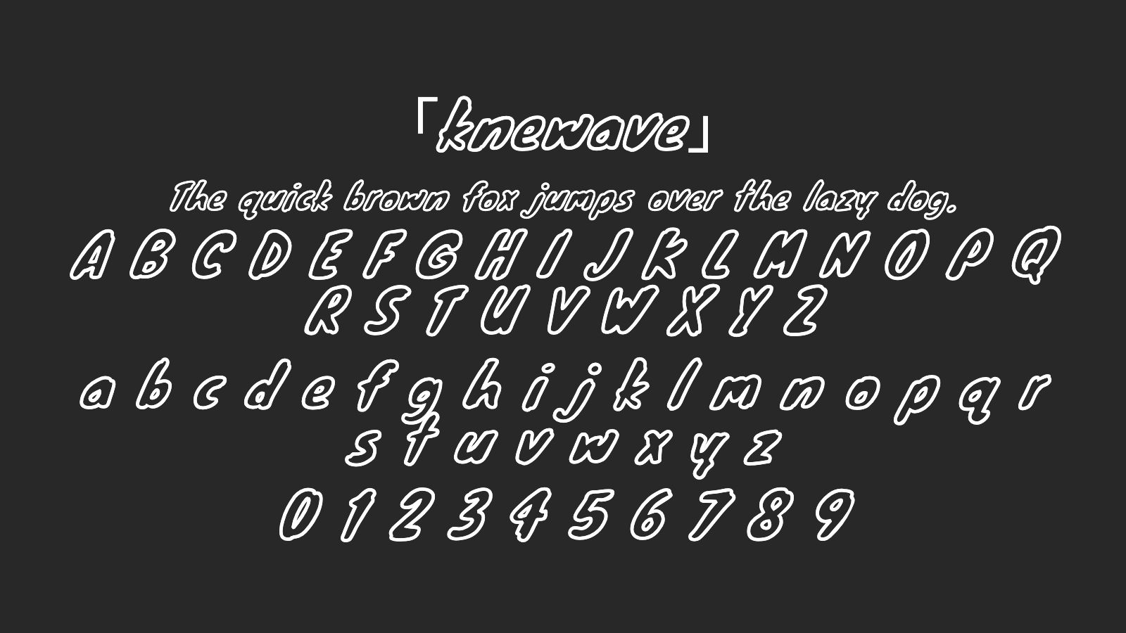 knewave字体预览