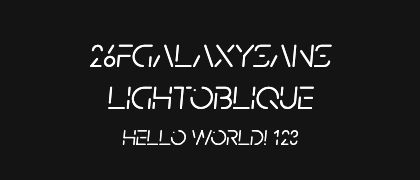 26FGalaxySans-LightOblique