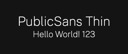 PublicSans-Thin