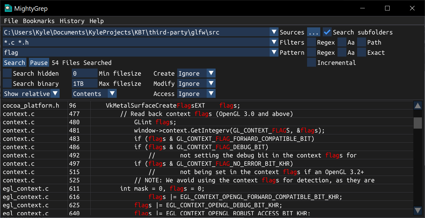 Windows 8 MightyGrep full