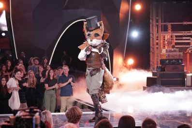 Singer dressed as Fox presenting himself in a show