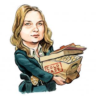 Caricature of Merritt Wever on her role on 'Unbelievable'
