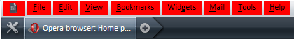 Menu button skin